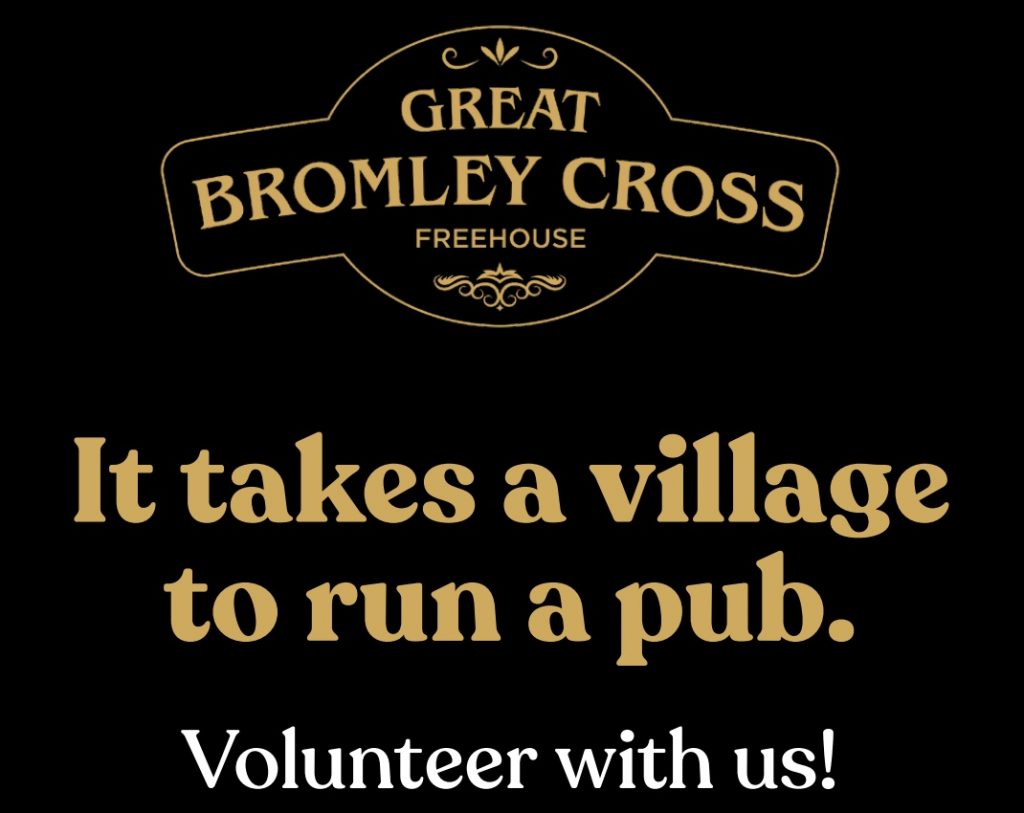 It takes a village to run a pub! Come Volunteer with us